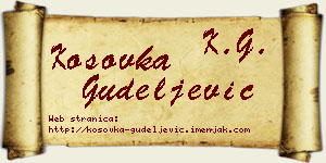 Kosovka Gudeljević vizit kartica